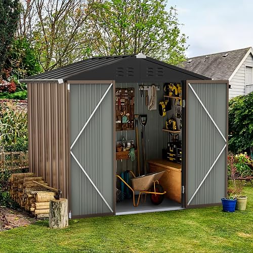 Tavata Sheds & Outdoor Storage, 6X4 Ft Outdoor Storage Shed, Outdoor Shed Garden Shed Tool Shed With Lockable Door For Garden Backyard Patio Lawn (6' X 4') #TOP2
