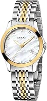 Women's YA126513 Gucci timeless Steel and Yellow PVD White Dial Watch