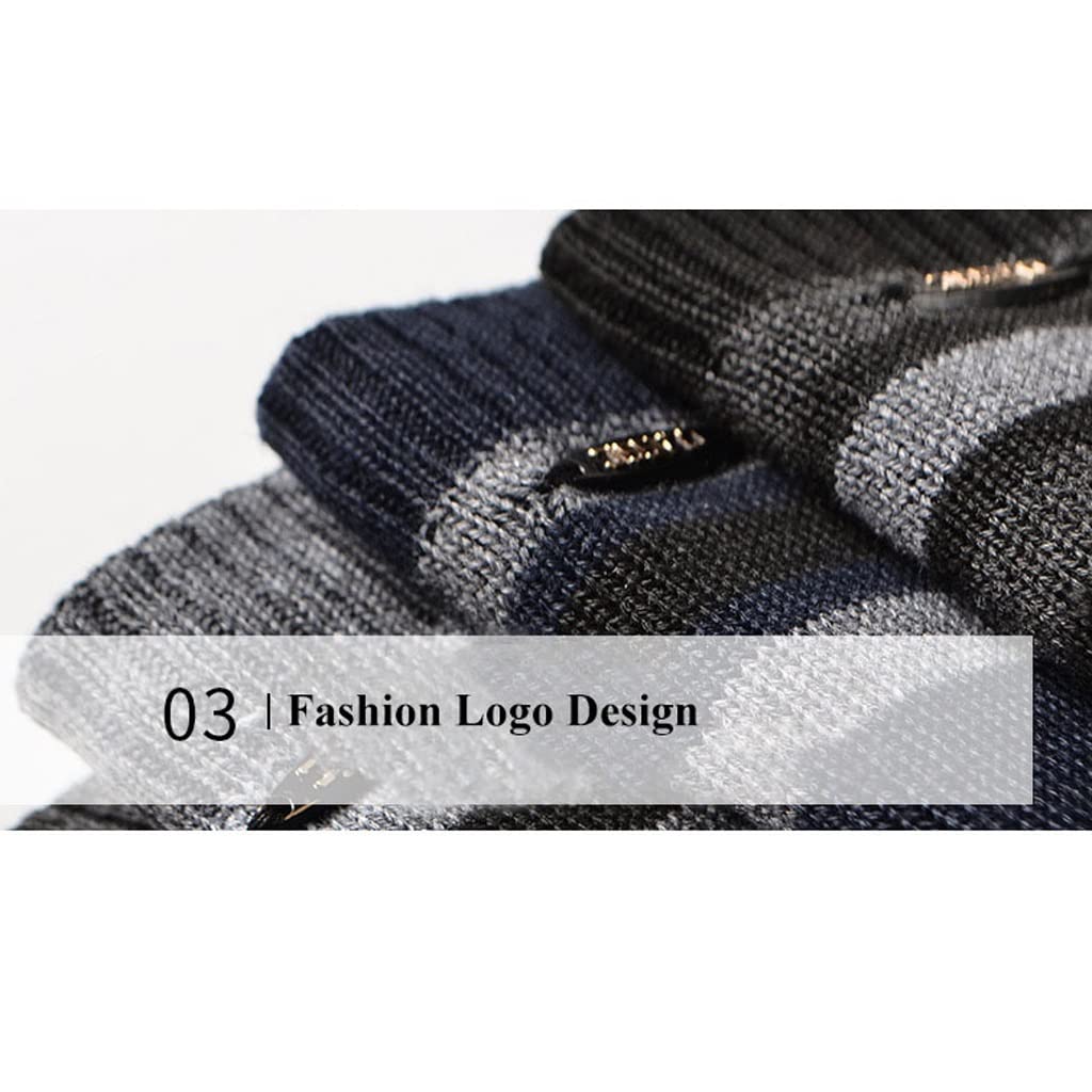 Inverno Caldo in Pile Berretti for Le Donne Uomini a Strisce Modello Moda Maglia Cappello a Maglia Maschio all'aperto Ciclismo Cappelli Cofano(Blue,White)