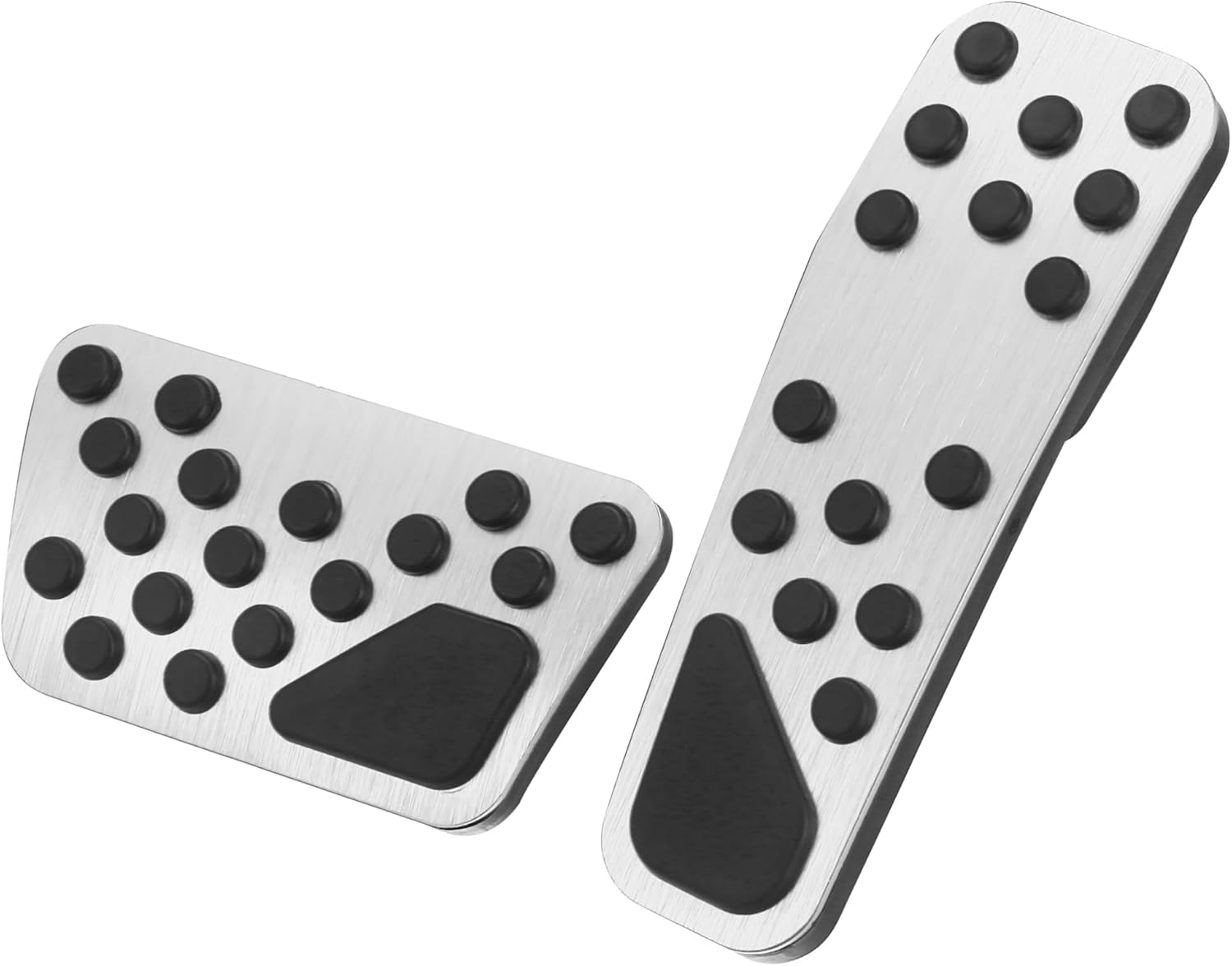 $14 X AUTOHAUX Silver Tone Anti Slip Pedal Covers