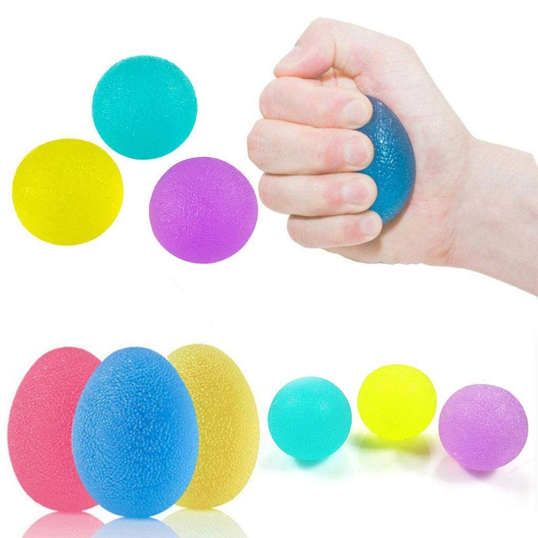 Training Ball Mas 3Pcs Ball Egg Round High-Elastic Unisex S Finger FunctionRehabilitation Hand :-image-0