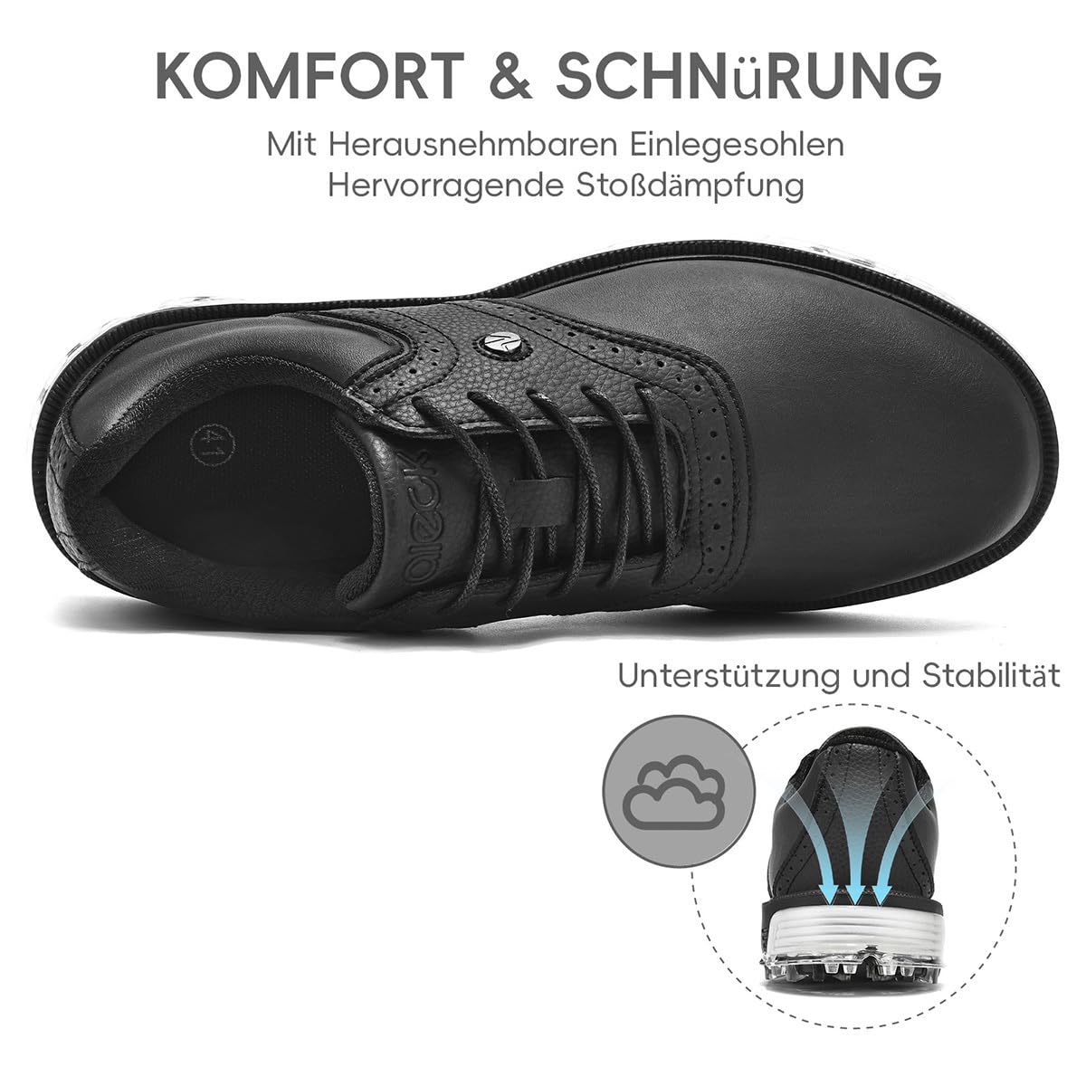 ULTIANT Scarpe da Golf Uomo, Impermeabili e Comfortevoli, Modello Classico con Suola Antiscivolo, Respiranti e Leggeri, Adatte per Gioco e Allenamento di Golf in Campo