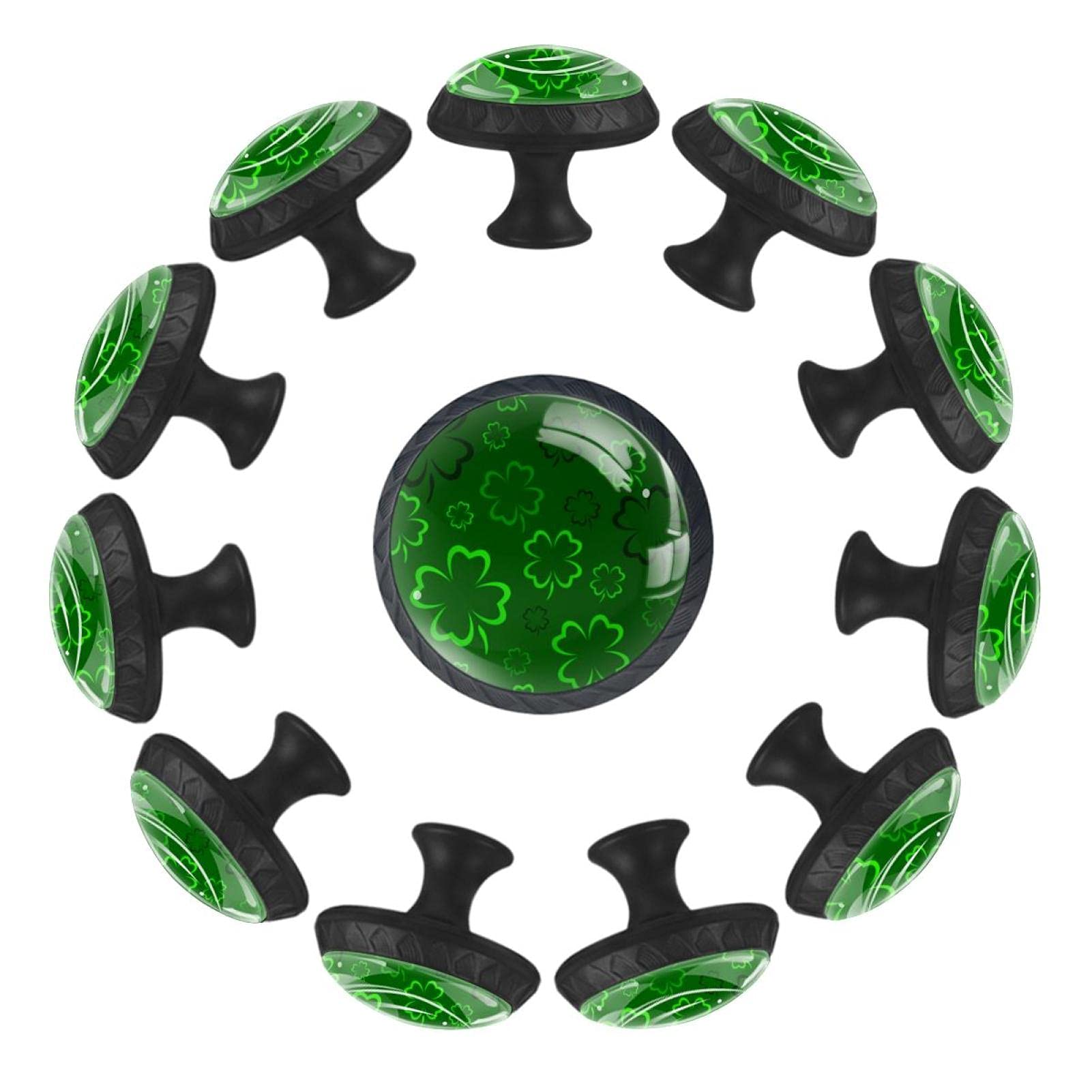 Boutons de tiroir ronds trèfles 35mm (lot de 12) pour commode et chambre
