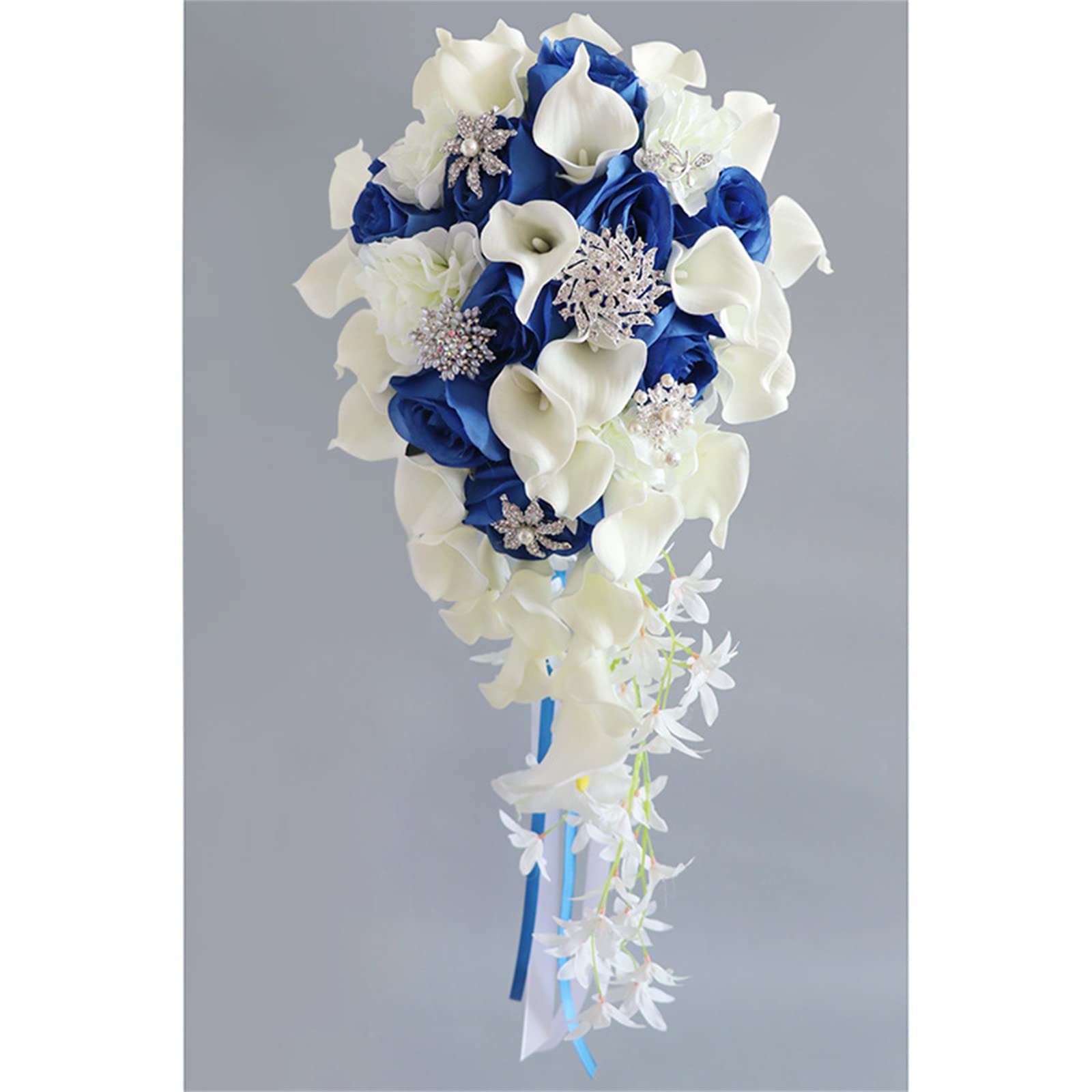 AYCDL Holding Flowers, Wedding Bouquet,Artificial Flower Bouquet, Wedding Decoration, Bride Holding Flowers,Artificial Flowers,Home Décor, White Calla Lily Bridal Holding Bouqu