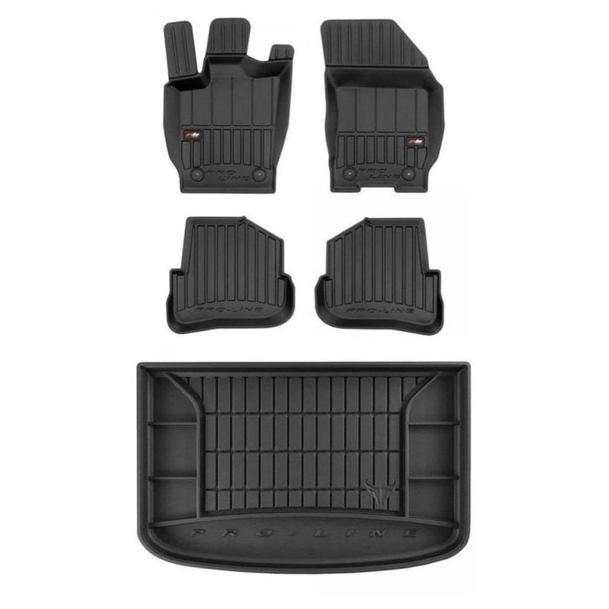 MOTOS Set di tappetini in gomma e tappetini per il bagagliaio per Audi A1 Sportback 8X 2012-2014 Migliorare il comfort di viaggio con tappetino antiscivolo auto 3D- tappetini per tutte le stagioni aut