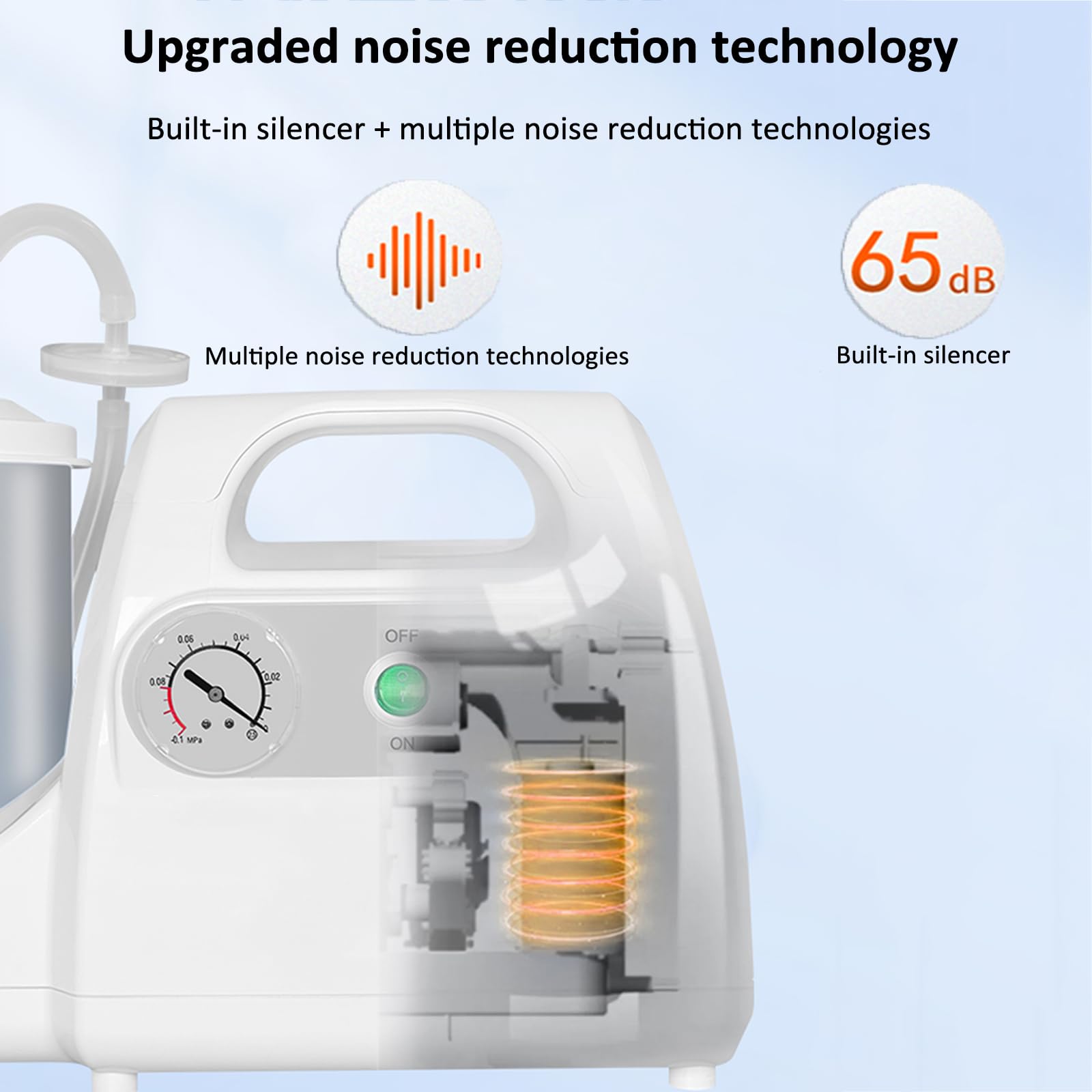 Kolektor cieczy o regulowanej prędkości, pipeta próżniowa 1000 ml, maksymalne ciśnienie ≥0,075 MPa, wbudowana ochrona przed przepełnieniem do eksperymentów laboratoryjnych