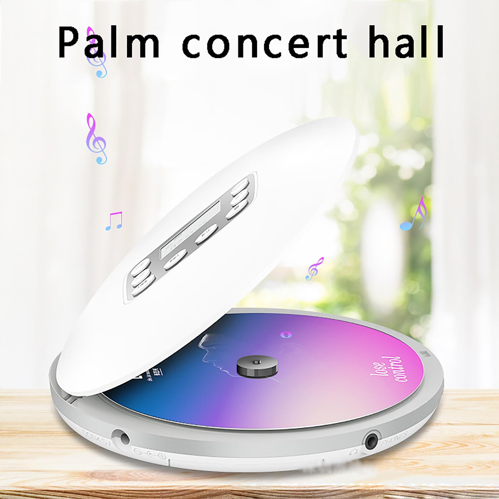 Altoparlante CD Ricaricabile, Lettore CD Portatile Con Porta Da 3,5 Mm E Display LCD, Compatibile Con CD/CD-R/CD-RW/MP3, Effetto Sonoro Eccellente E Antiurto, Per Rilassarsi, Studiare, Regalare
