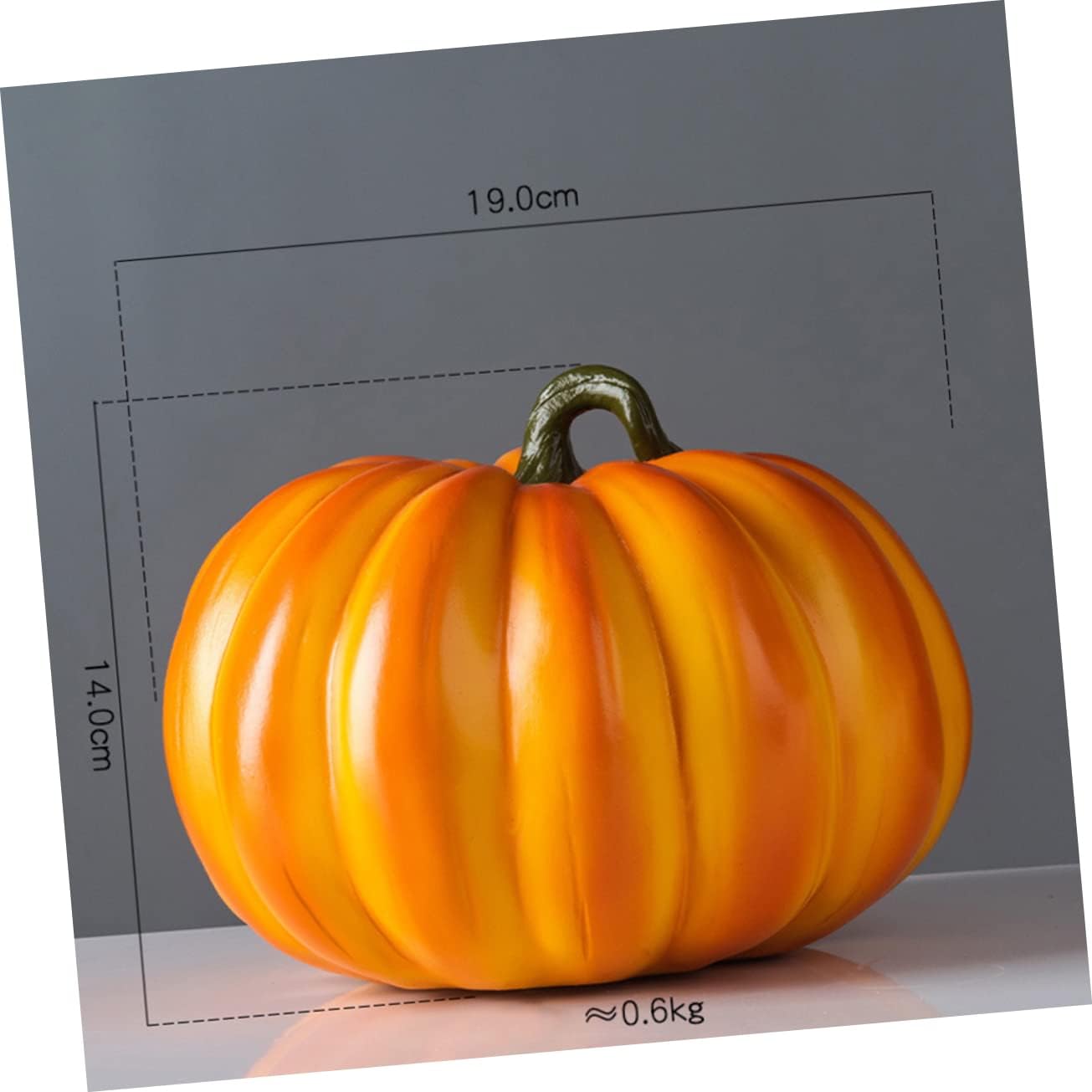 Large Animated Pumpkin Ornament Halloween Decoration Resin Craft for Home