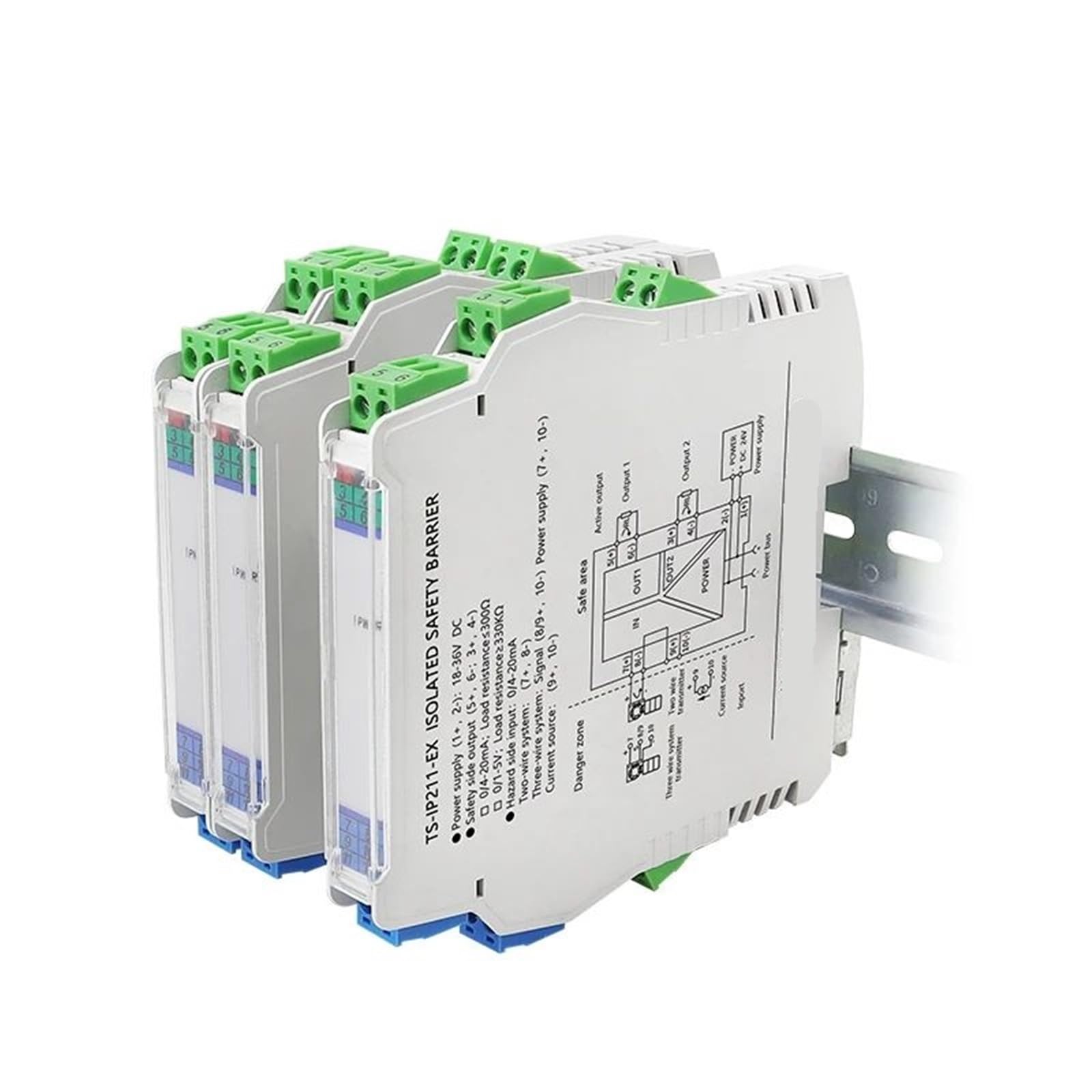 NOVFDLOP Intelligent Signal Isolator 1 in 1 Out DC 4-20mA 0-10V 0-5v Output Signal Distribution Signal Converter