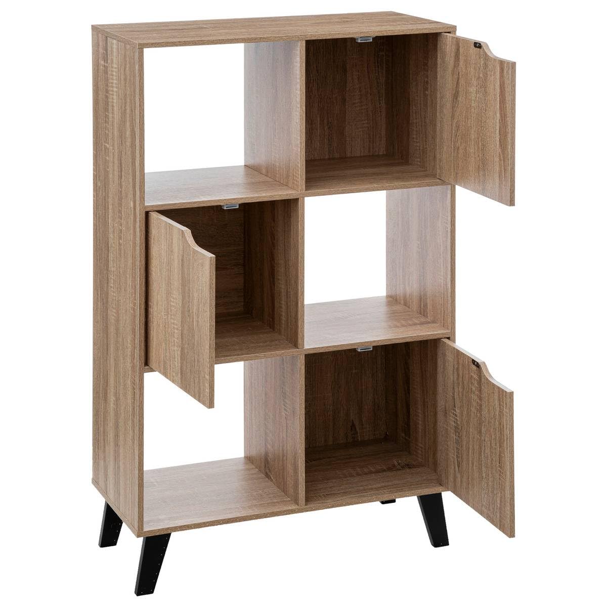 5 five simply smart Étagère 6 Cases Porte Effet Bois Naturel Ceda