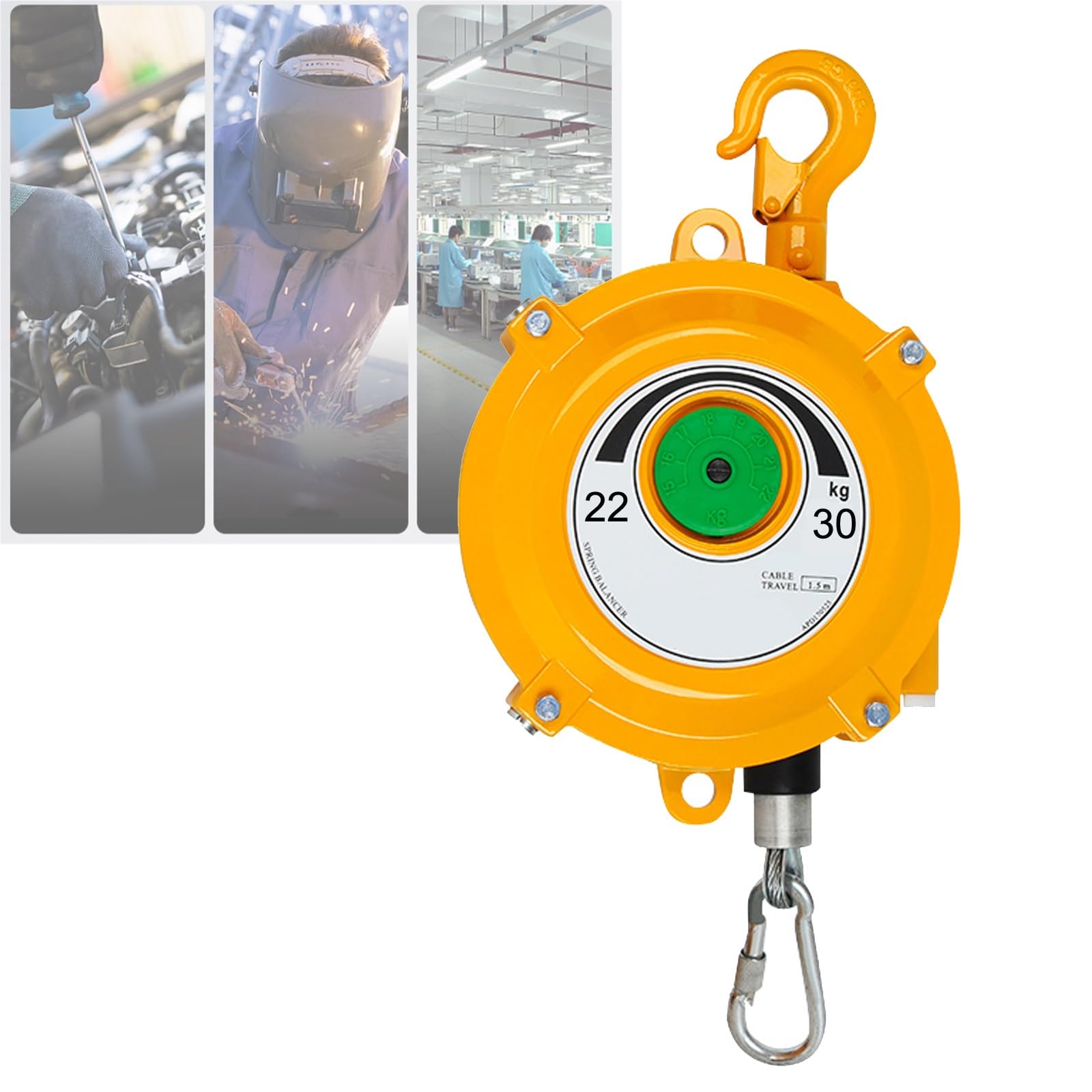 HYQOUKLR Telescopic Spring Balancer, Spring Balancer Self Locking Adjustable Weight Capacity 5-30kg For Tool Hanging(22-30kg)