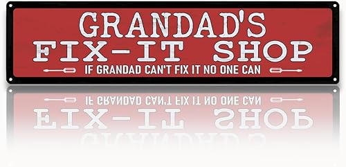 Miniatura 18 de Regalo de metal para el día del padre, letrero de metal retro, decoración de cueva de hombre, cobertizo del abuelo, The Only Place The Grumpy Old