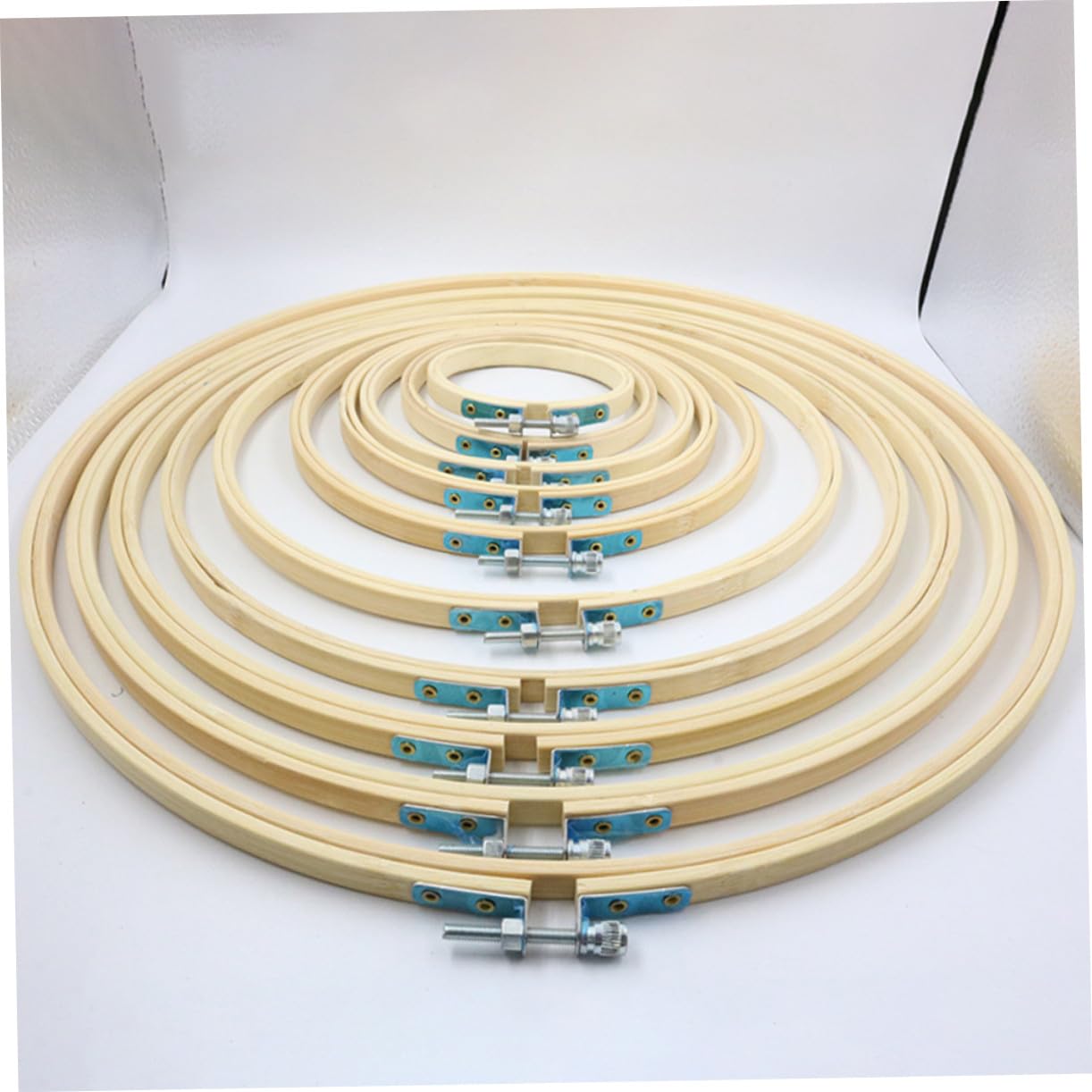 Gogogmee Bastidor de Bordado DIY Ajustable para Punto de Cruz, 12 Piezas