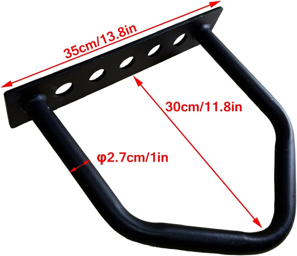 Set of 2 Dip Bar Muti-Grip Handles for Strength Training, Double Welding Design, Solid Dip Bar Attachment for 3" x 3" with 1" Hole Power Cage Squat Rack