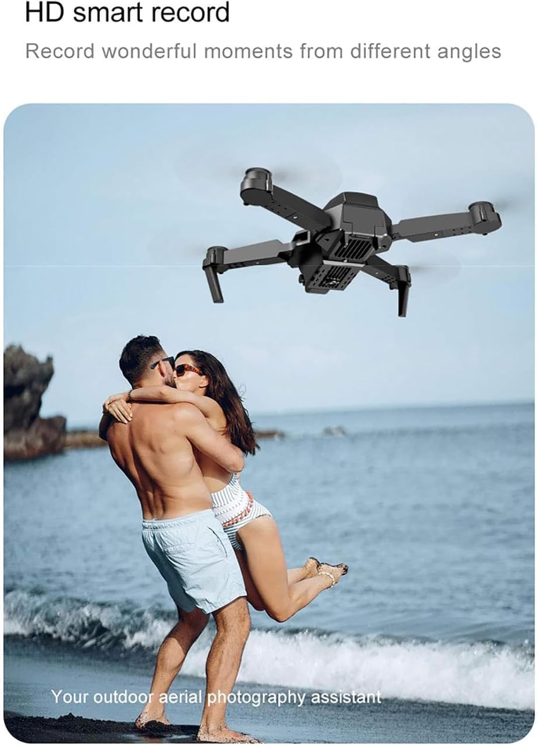 Drone Pieghevole con Doppia Fotocamera 4K, FPV WiFi per Smartphone, Motori Brushless, Angolo 120°, Batteria 1800mAh fino a 15 min, Controllo da App e Telecomando, Decollo/Atterraggio 1 Tasto