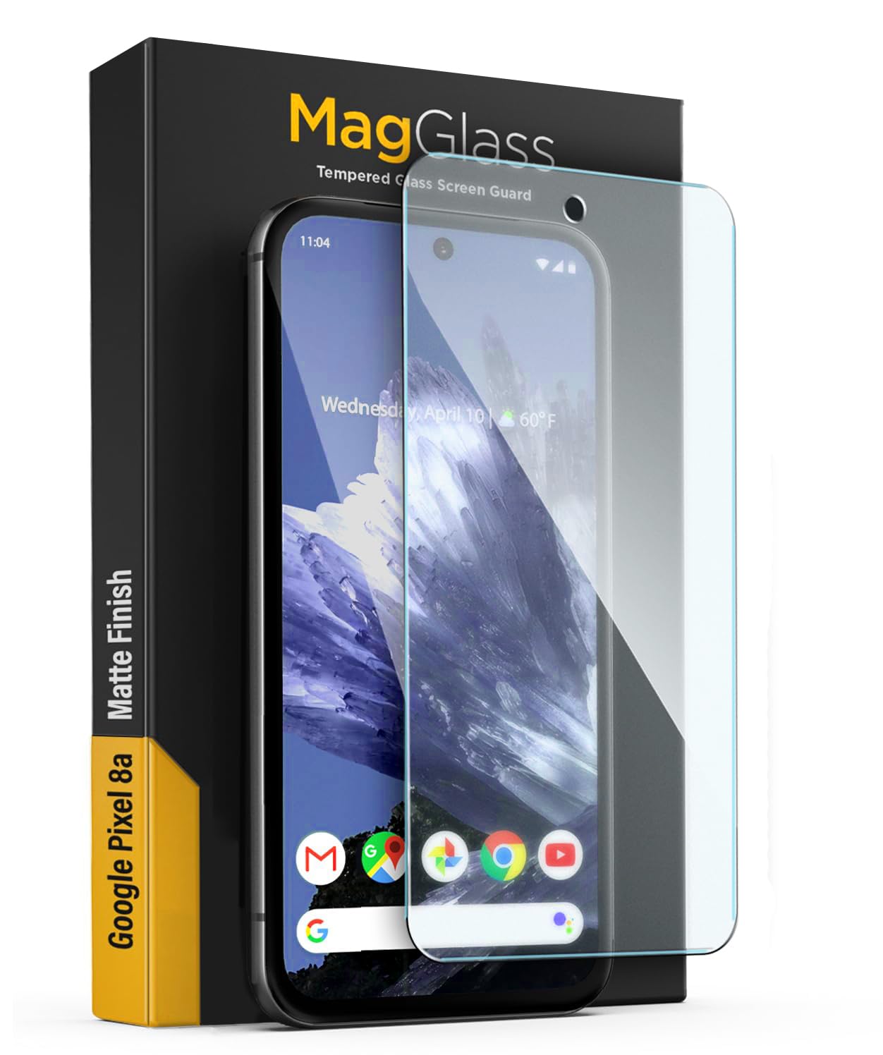 magglass Matte Screen Protector Designed for Google Pixel 8a, Anti Glare Tempered Glass Guard, Clear