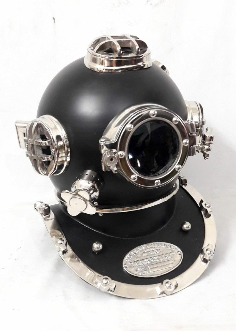 Scuba Diving Helmet | Deep Diving Helmet | Diving Helmet Mark V | Black Antique Finish Marine Diving Helmet