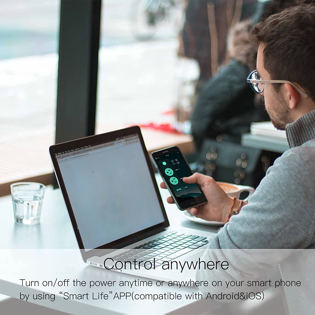 MoesGo Smart Wall Outlet + MoesGo WiFi Wall Push Button Smart Light Sswitch