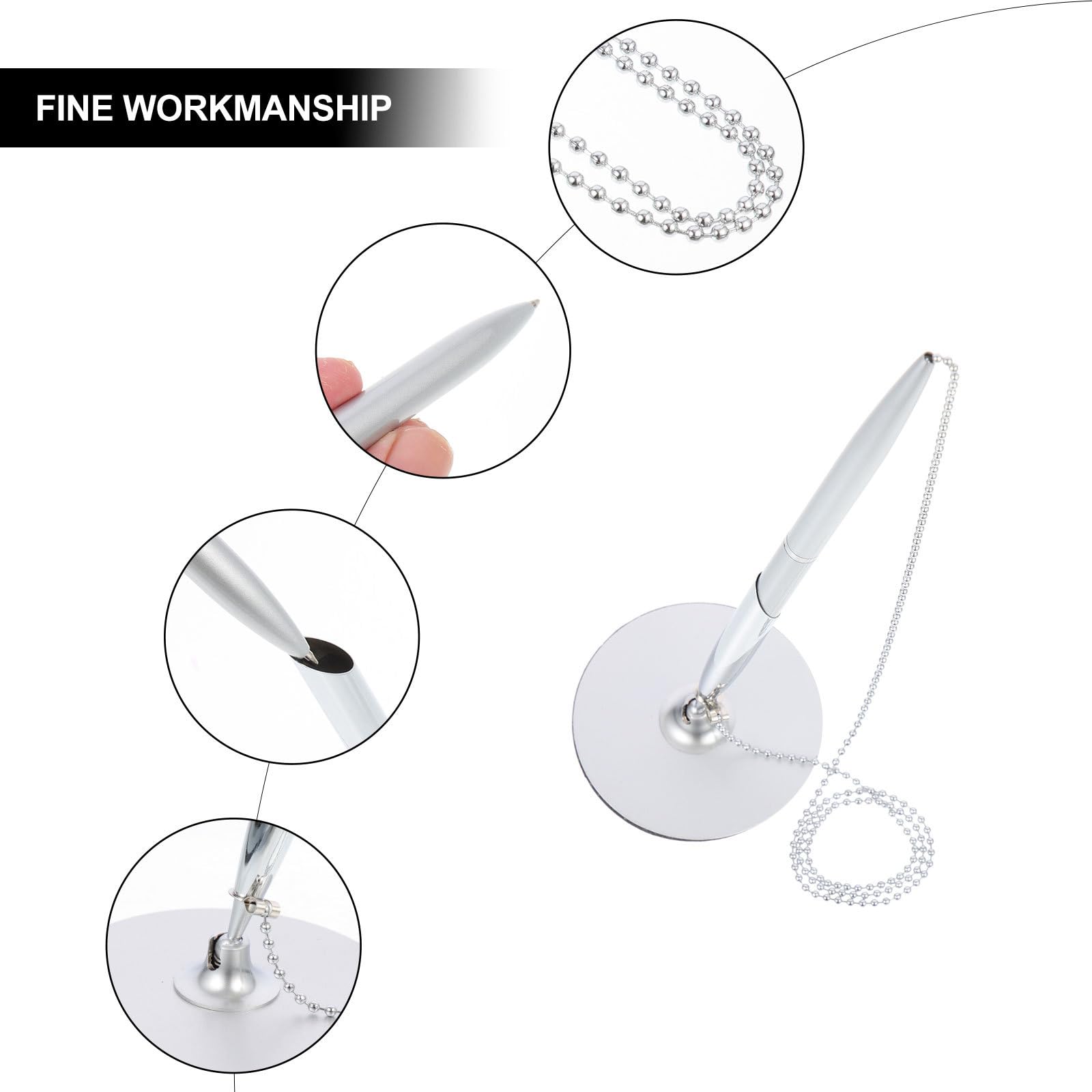 NAMOARLY Zakelijke Pen Met Ketting Multifunctionele Handtekening Pen Voor Bureau Voor Kantoor Hotel Studie Roestvrij Stijlvolle Accessoire Voor Professioneel Gebruik NAMOARLY Zakelijke Pen Met Ketting Multifunctionele Handtekening Pen Voor Bureau Voor Kantoor Hotel Studie Roestvrij Stijlvolle Accessoire Voor Professioneel Gebruik