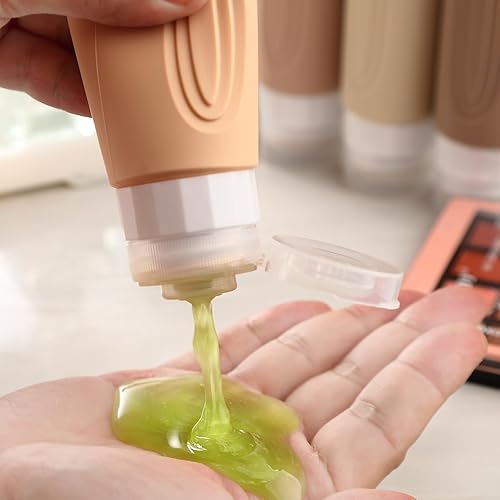 Miniatura 4 de Botellas de viaje para artículos de tocador, aprobados por la Tsa, recipientes de tamaño de viaje de 3 onzas, sin BPA, a prueba de fugas,