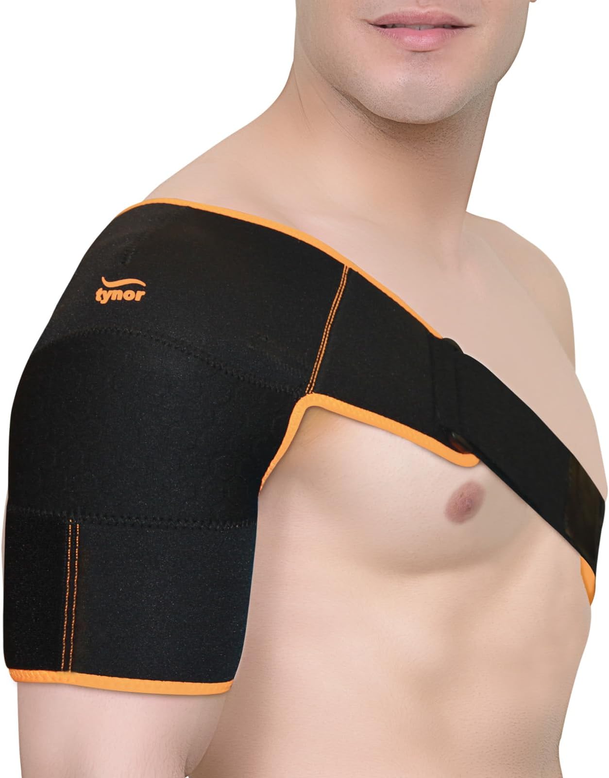 Shoulder Brace for Torn Rotator Cuff Shoulder Compression Sleeve Immobilizer Wrap for AC Joint Pain, Dislocation, Stability, Adjustable Shoulder Support Arm Sling Fits Men Women- One Size, Black