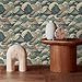MuralPeel Vinatge Janpanese Sea Wave Blue/Yellow Mosaic Peel and Stick Wallpaper Self Adhesive