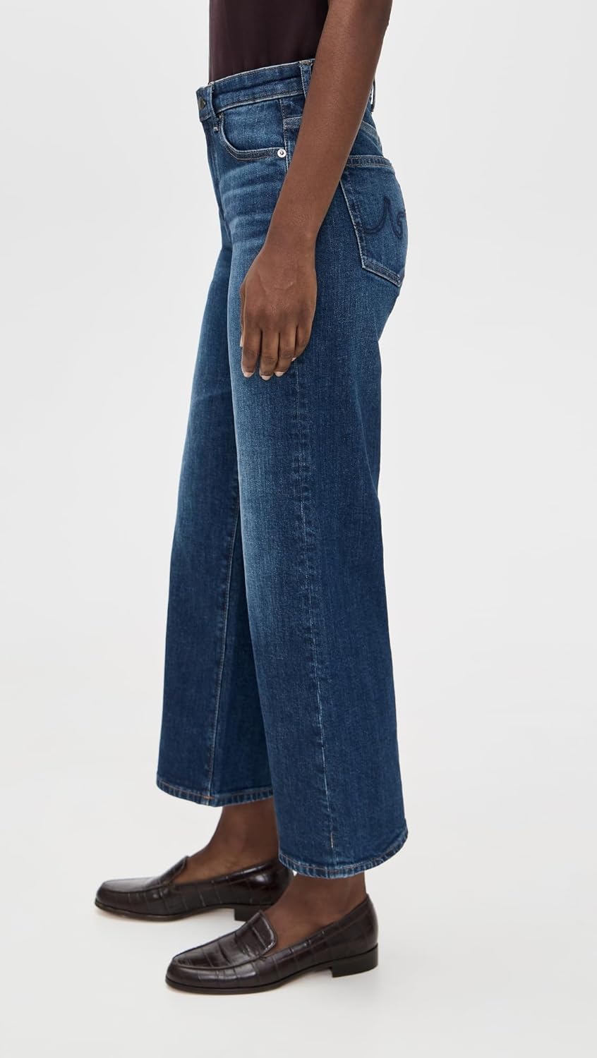 AG Adriano Goldschmied Womens Saige Mid Rise Wide Leg Crop - Image 4