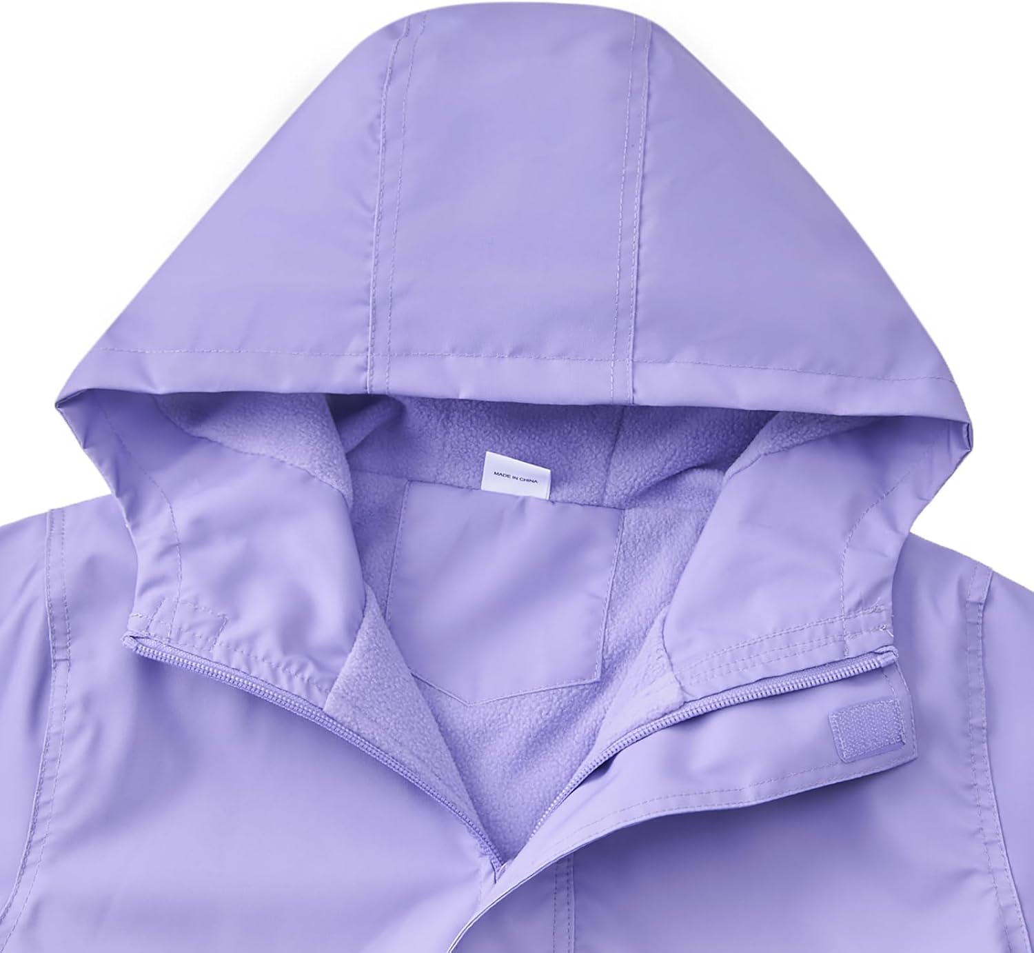 MGEOY Boys Girls Rain Jacket Lightweight Waterproof Hooded Fleece Lined Raincoat Windbreakers for Kids - Image 2
