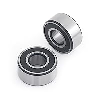 Vista 2 de XIKE 2 Pcs 3204-2RS5204-2RS Sealed Angular Contact Ball Bearing 20x47x20.6mm Double Row, Fits DIYCNCMotorAuto AC, Water