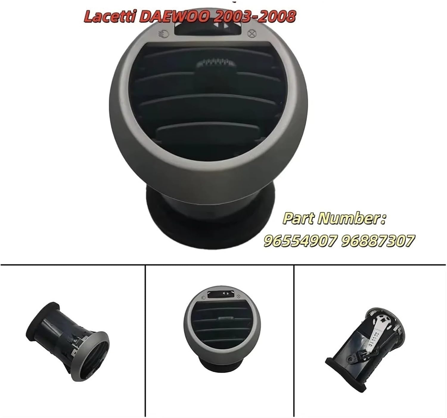 Car Air Conditioning Vent Grille Cover Compatible For Chevrolet Optra Nubira Compatible For Lacetti DAEWOO 2003-2008 Rotation Car Air Outlet 96554907(2pcs)