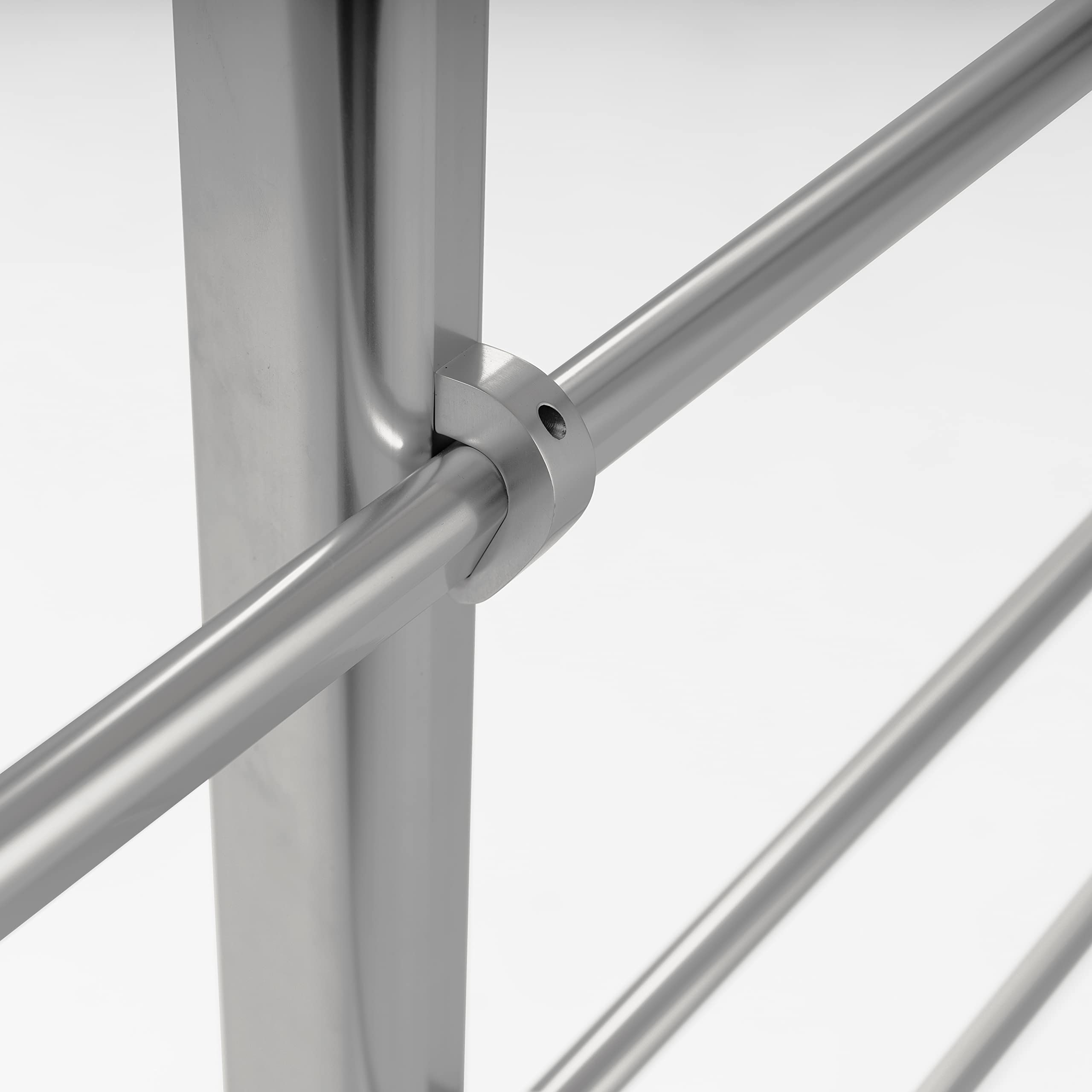 DOLLE Brüstungsgeländer Set aus Aluminium seitliche Montage Tropfenform 150 cm