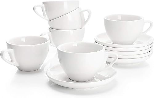 Vista 21 de Sweese - Tazas de porcelana con platillos (6 unidades), varios