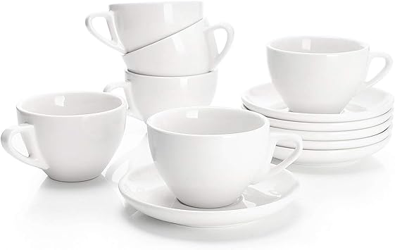 Porcelain Tea Cups with Saucers
