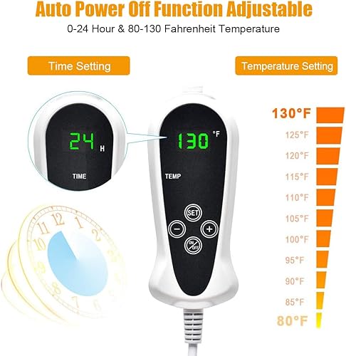 Miniatura 3 de RIOGOO - Almohadilla de calefacción para mascotas eléctrica para perro, gato y perro, impermeable, apagado automático