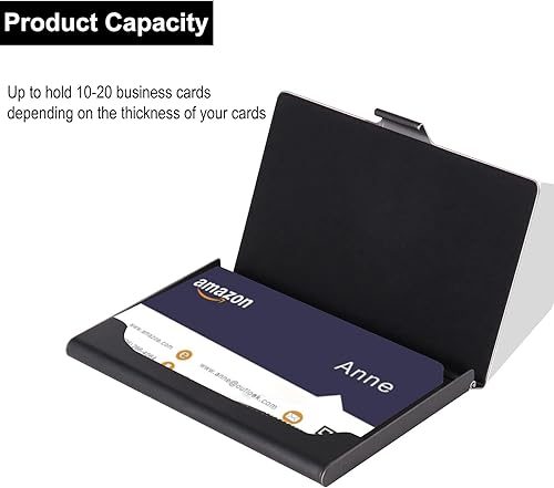 Miniatura 4 de Tarjetero de metal personalizado personalizado para hombres y mujeres, estuche para tarjetas de presentación fotográficas, diseño delgado, tarjetero