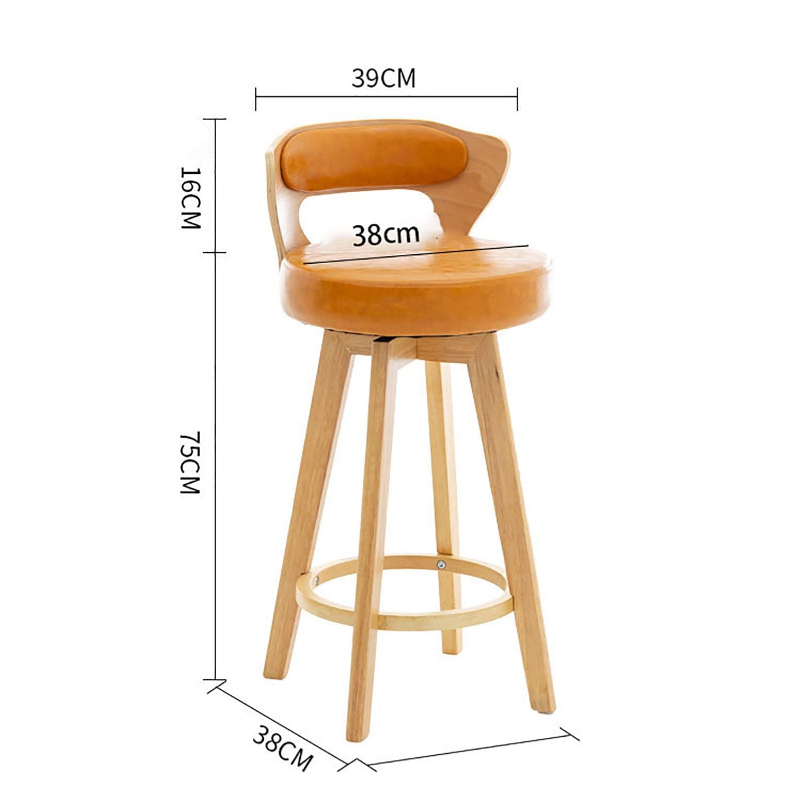Amazon｜木製バースツール2脚セット、曲げ木背もたれとフットレスト