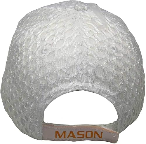 Miniatura 5 de Mason Masons - Gorra bordada con textura de malla blanca masónica masónica, Multi