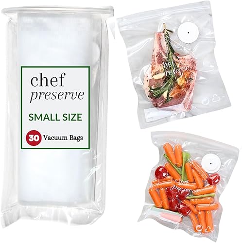 Chef Preserve Bolsas reutilizables selladoras al vacío para alimentos, 30 bolsas pequeñas sin BPA (8 x 10 pulgadas), para almacenamiento de disponible en Yaxa Costa Rica