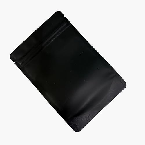 Miniatura 9 de PABCK Bolsa resellable de Mylar negra, bolsas autosellables para almacenamiento de alimentos, dulces y café, bolsa de plástico sellable de aluminio