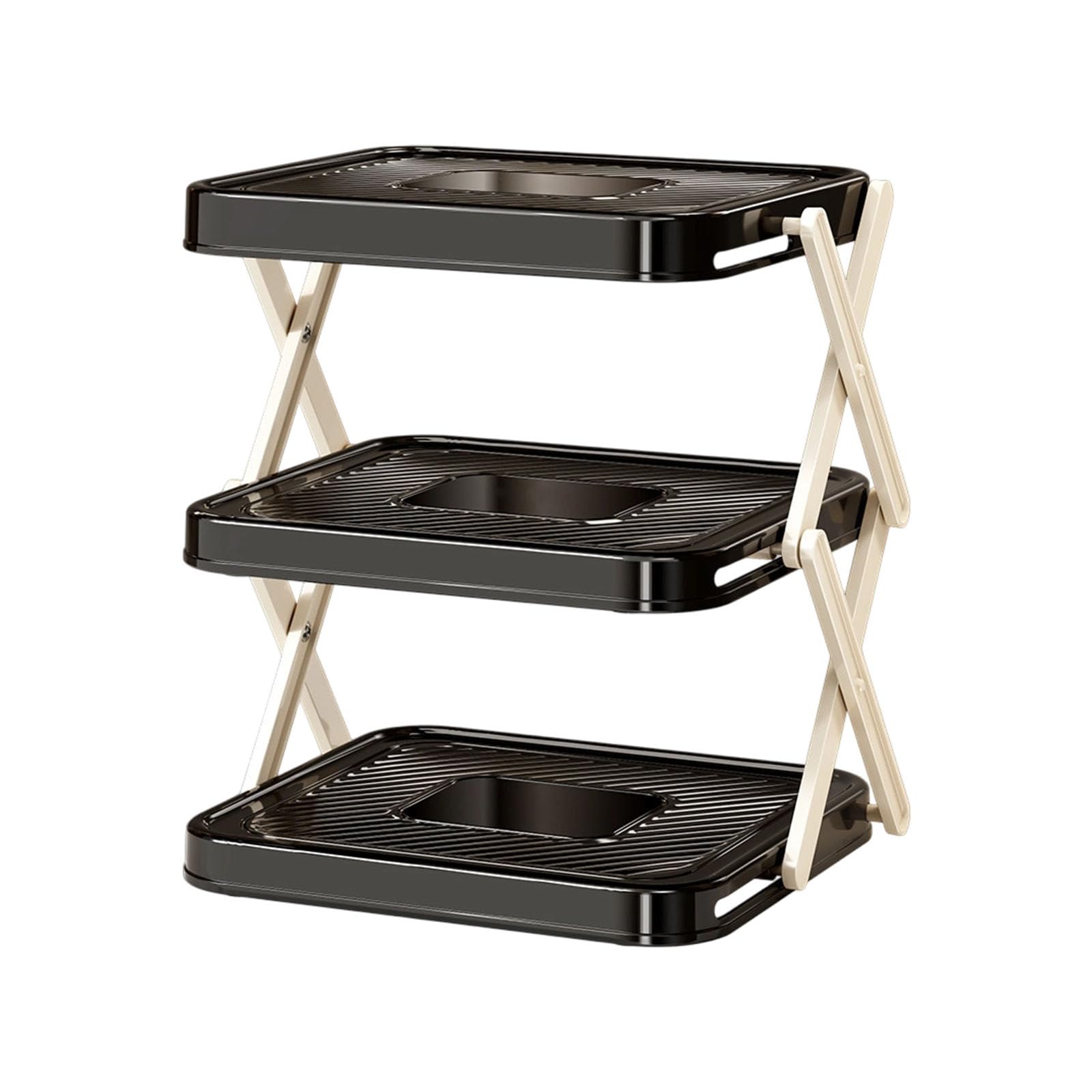 JUYAXIN Practical Folding Kitchen Rack with Strong ABS Construction for Safe and Tidy Arrangement Small Space Kitchen Planner