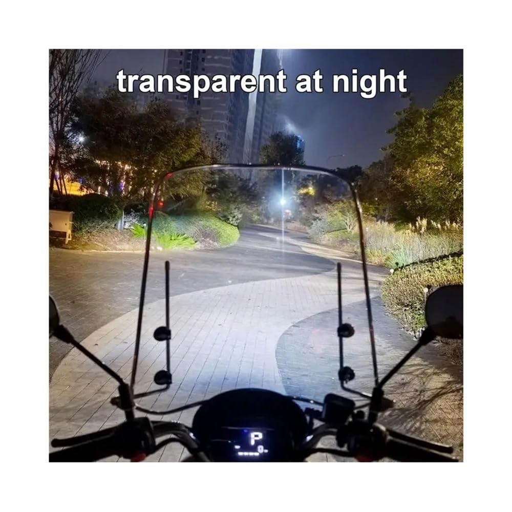 Parabrezza Deflettore Parabrezza Per Moto Regolabile, Trasparente, Per Scooter E Triciclo, Grande Divisore D'aria, Accessori Per