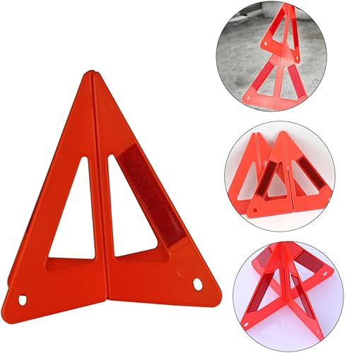 Miniatura 6 de FUNOMOCYA Señal de advertencia de emergencia, 2 juegos de señales de advertencia de advertencia rojo para coche, kit de triángulo de seguridad para