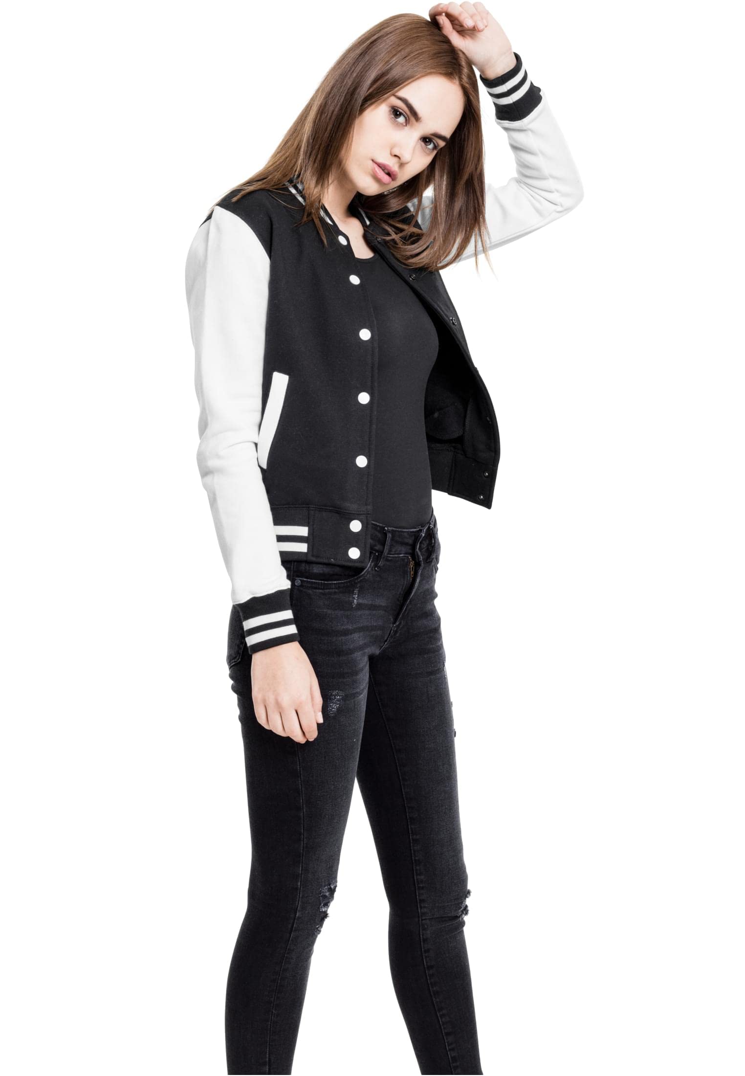 Urban Classics Damen Ladies College Sweat Jacket