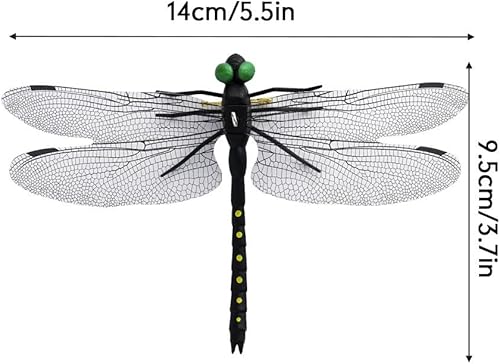 Miniatura 9 de 4 PACK Artificial Dragonfly Hat Clip,Realistic Fake Dragonflies Fly Repelling Supplies,Dragon Fly Clips Repelling Supplies for Bugs,3D Garden