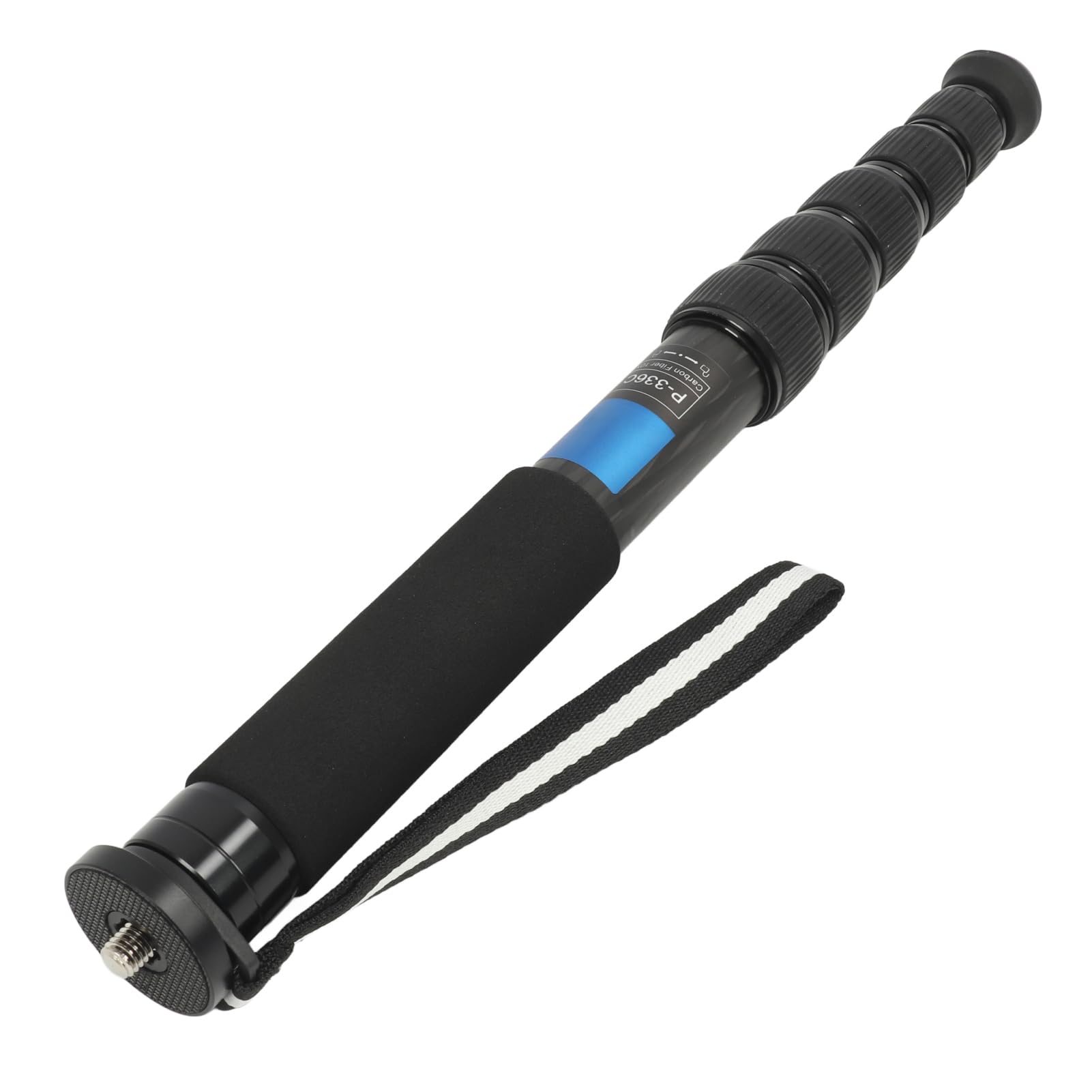 Monopod do Aparatu, 6 Sekcji od 41 Cm do 164 Cm Wysuwany Przenośny Monopod z Włókna Węglowego Antypoślizgowy Lekki Statyw Monopod do Lustrzanki Cyfrowej, Fotografii i Telefonu