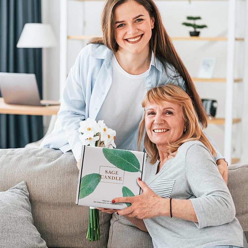 4 Pack Sage Candles, White Sage Candle with Crystal Healing Stones for Cleansing House Negative Energy Smudge Kit, Natural Soy Wax Aromatherapy Candles Gift Set Spiritual Meditation Housewarming Gifts - Image 9