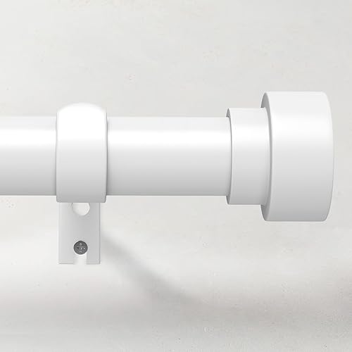 Miniatura 20 de Barras de cortina para ventanas de 28 a 48 pulgadas, barra de cortina ajustable de 1 pulgada, barra de cortina larga resistente para ventana, barras