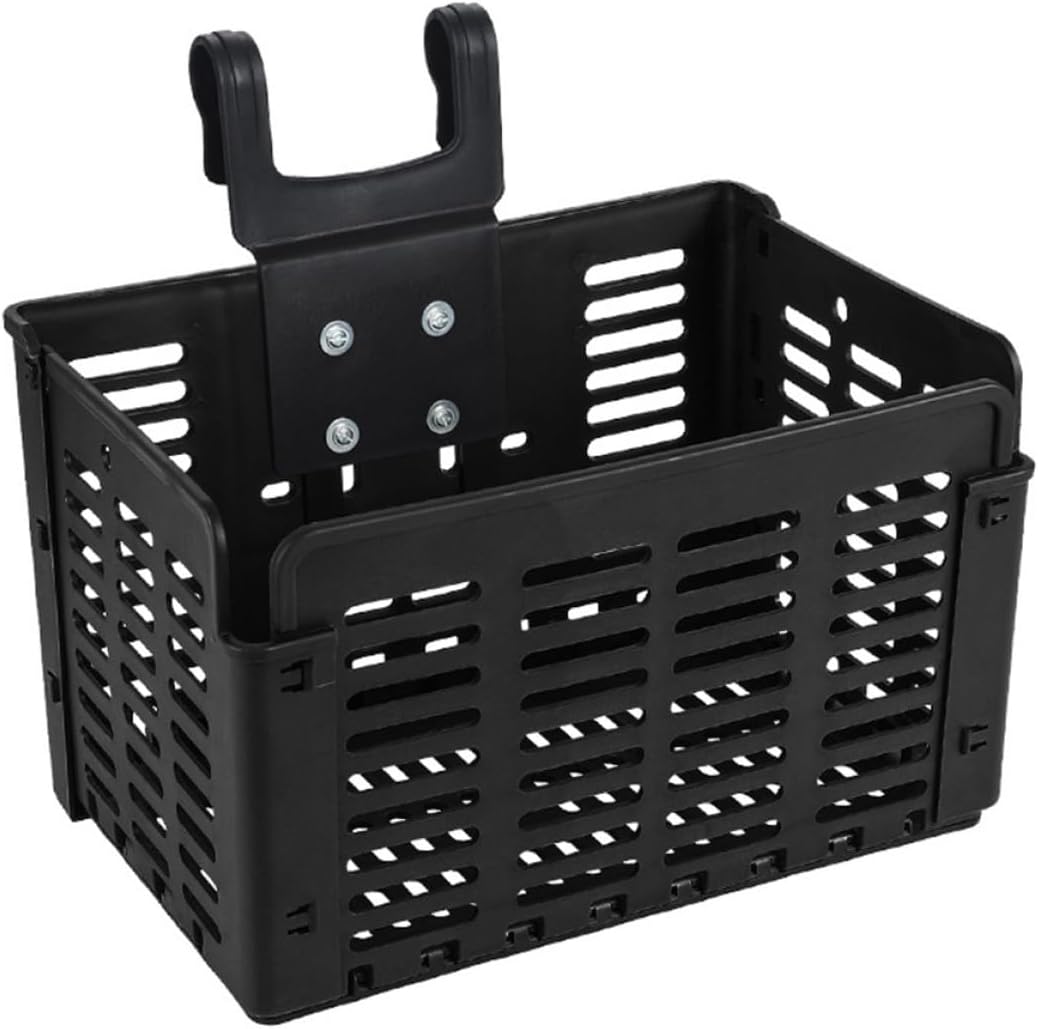 Foldable Front Bike Basket with Sturdy Frame Bicycle Front Rack Basket for Outdoor Cycling and Commuting Universal Fit for Men and Women