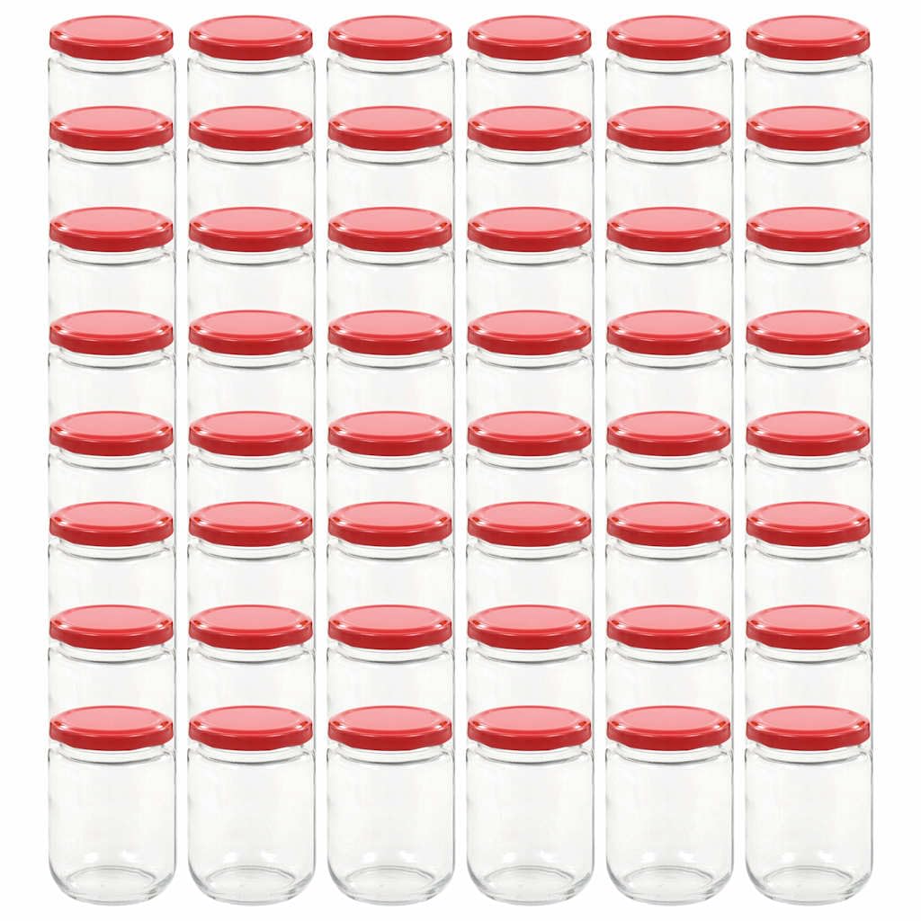 Marmeladengläser Set 48 Stk. 230 ml Mit Rotem Deckel