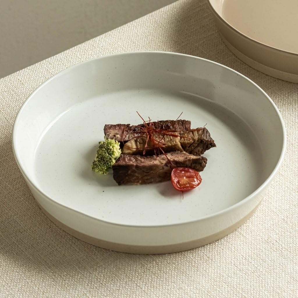 Talerz obiadowy talerze do naczyń proste głębokie danie gospodarstwo domowe okrągły talerz na zupę sałatka owocowa ceramiczna zastawa stołowa restauracja deser mały talerz do naczyń można układać w